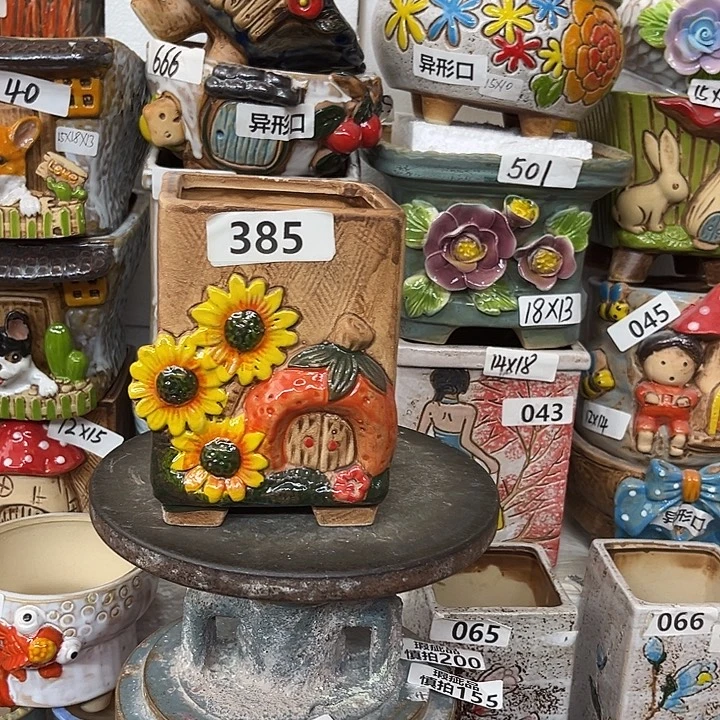 粗陶材质多肉花盆