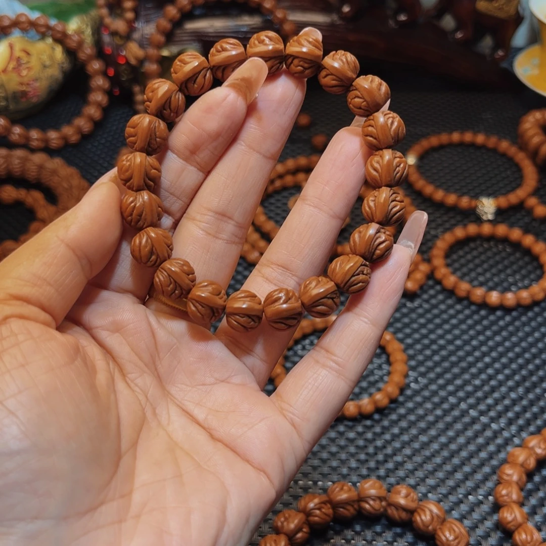 恰***处手串桃核12顶级双脊龙单圈