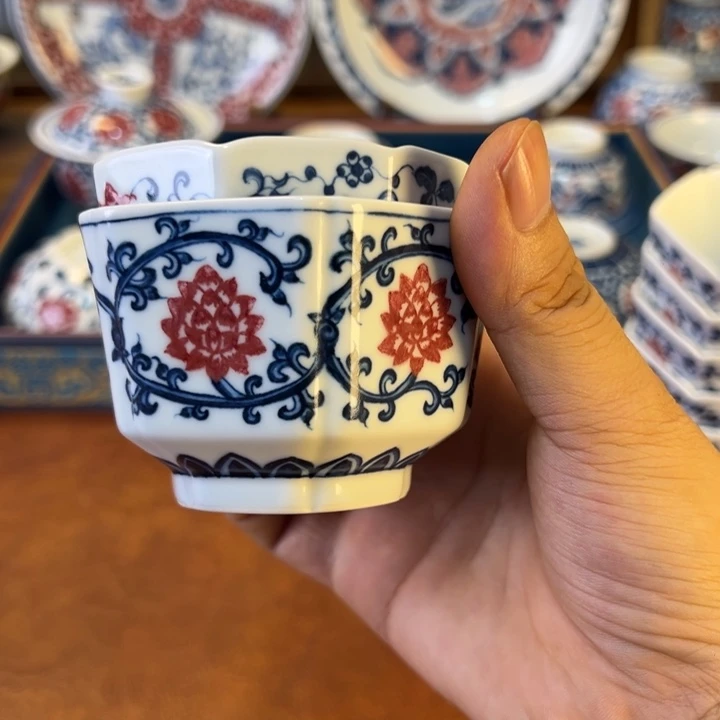 中***成摆件景德镇手工手绘