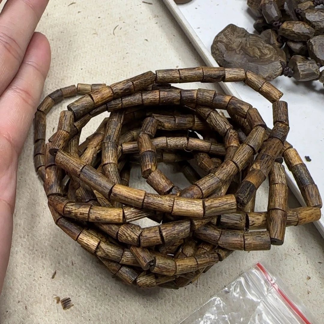 沉香沉香碎屑奇楠沉香随行桶珠单圈多样性发一条