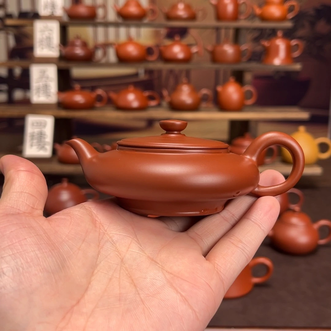大***哥茶壶紫砂精工虚扁