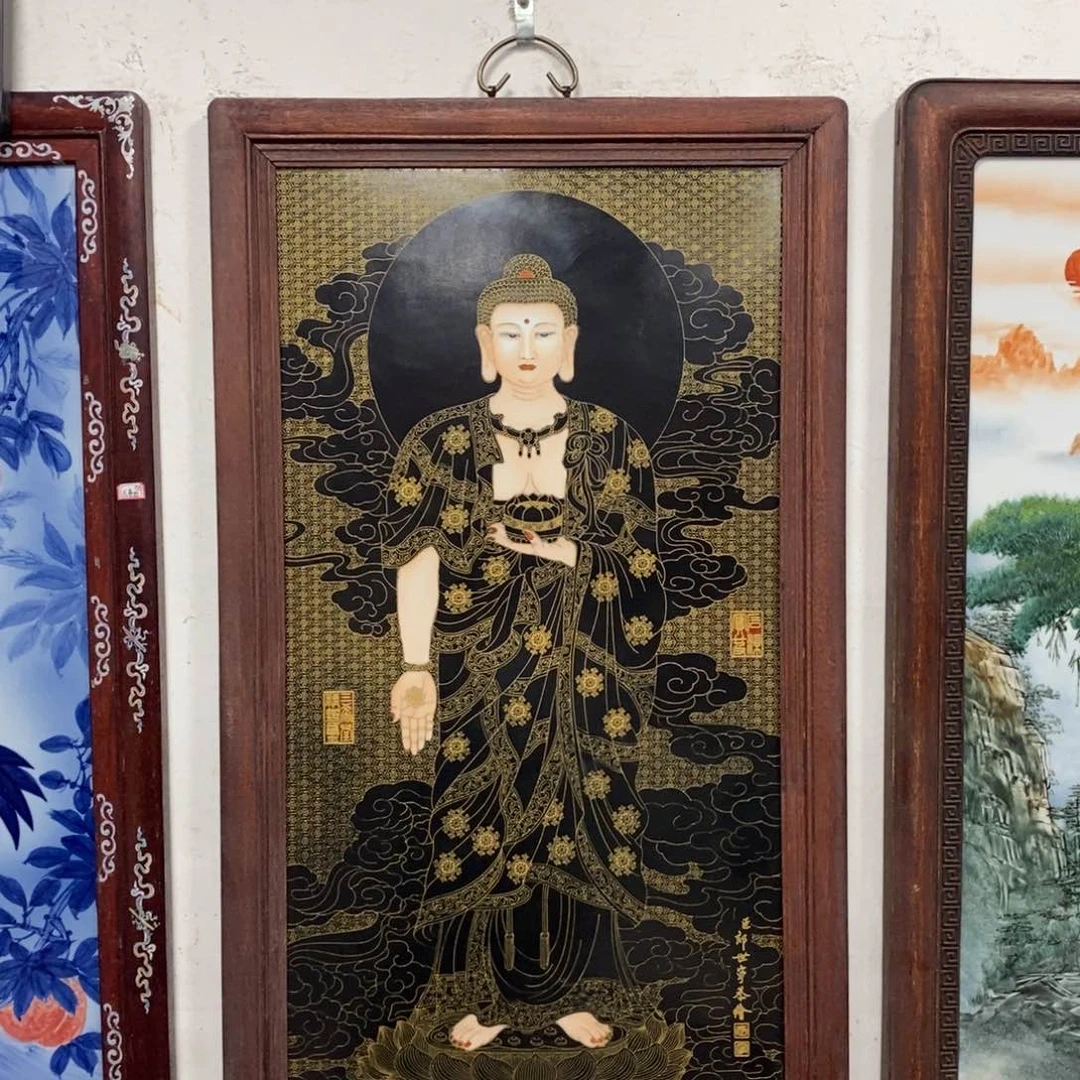 瓷片90*52*1景德镇瓷板画柴窑烧制