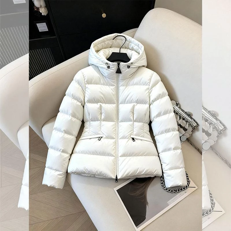 冬季新款保暖厚款棉服女百搭设计感收腰棉衣气质百搭减龄连帽外套