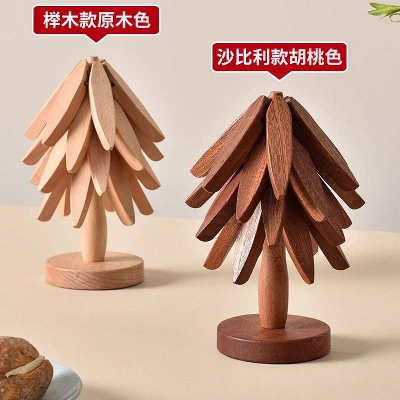 隔热垫一颗树餐桌垫杯垫摆件家用防烫垫耐高温折叠锅垫菜盘碗垫子