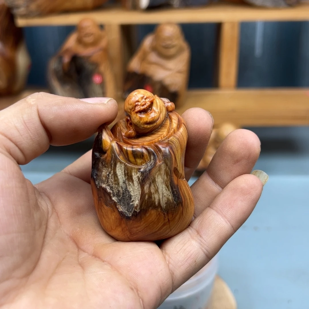 周***木崖柏木摆件手把件