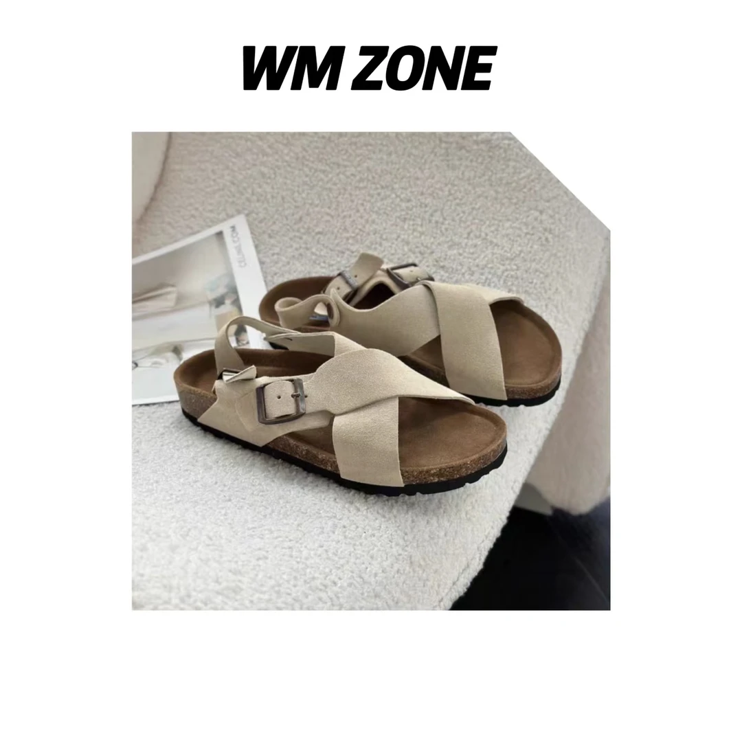 WM 3569 复古交叉搭扣凉鞋