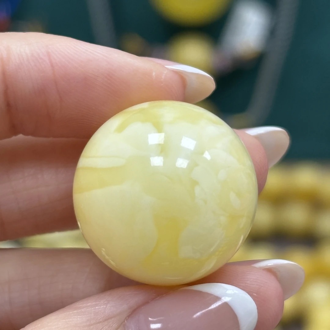 22.5mm 小妖珠宝天然原矿琥珀蜜蜡