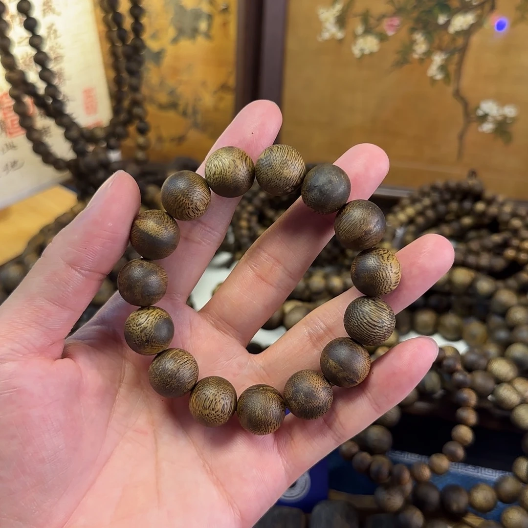 沉香手串14MM沉香圆珠单圈