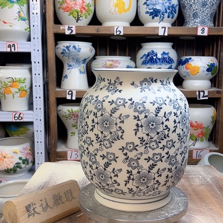 陶冬瓜高27复古星星陶瓷