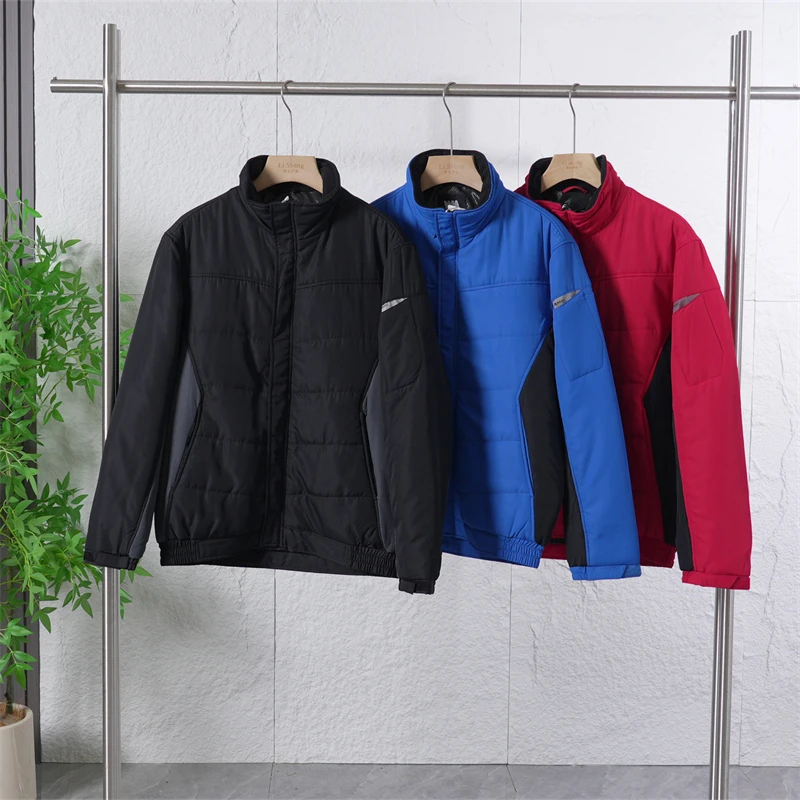 冬季男士轻薄款拼色运动棉衣外套男款保暖休闲时尚立领棉服TX0773