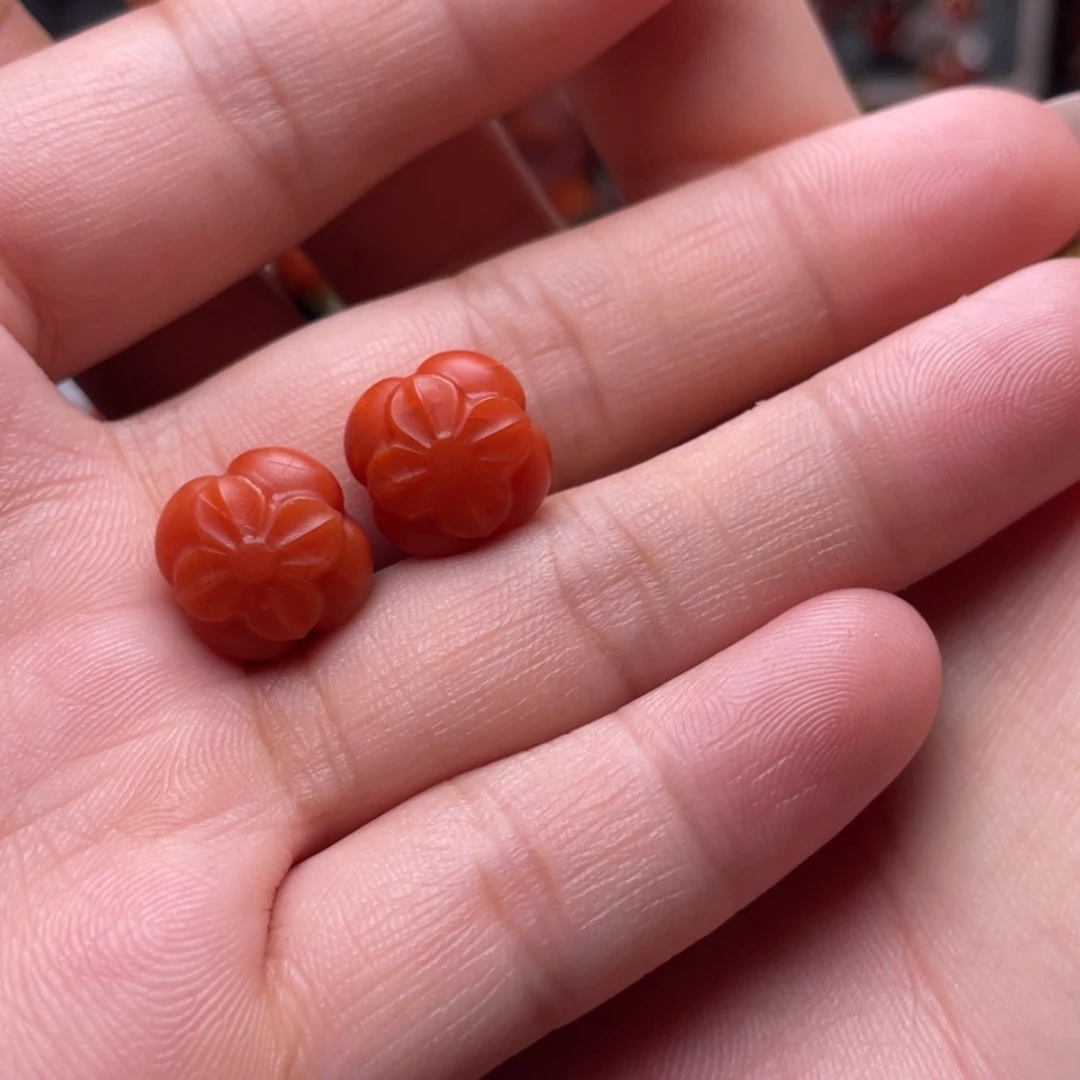 【闪购商品】南红玛瑙柿柿如意未镶嵌听***心