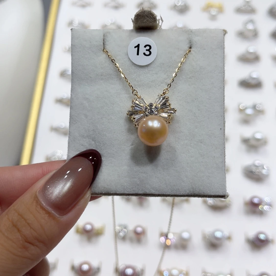 淡水珍珠银S925镶嵌套链