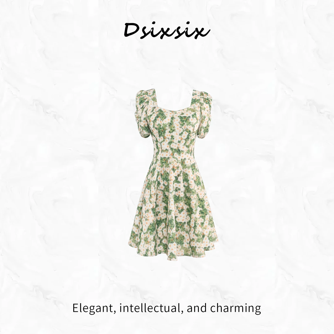 Yeah Me/也觅  原创设计气质时尚显瘦收腰小众连衣裙-B6338G