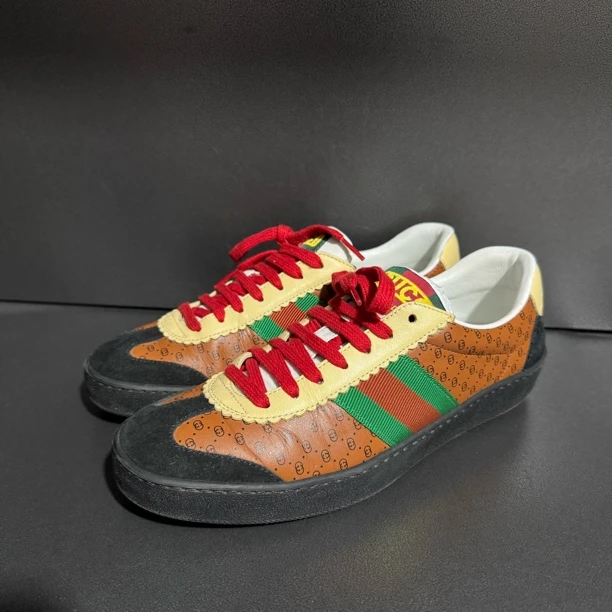 95新 GUCCI/古驰 38码（偏大）/饼干鞋 男女同款 低帮