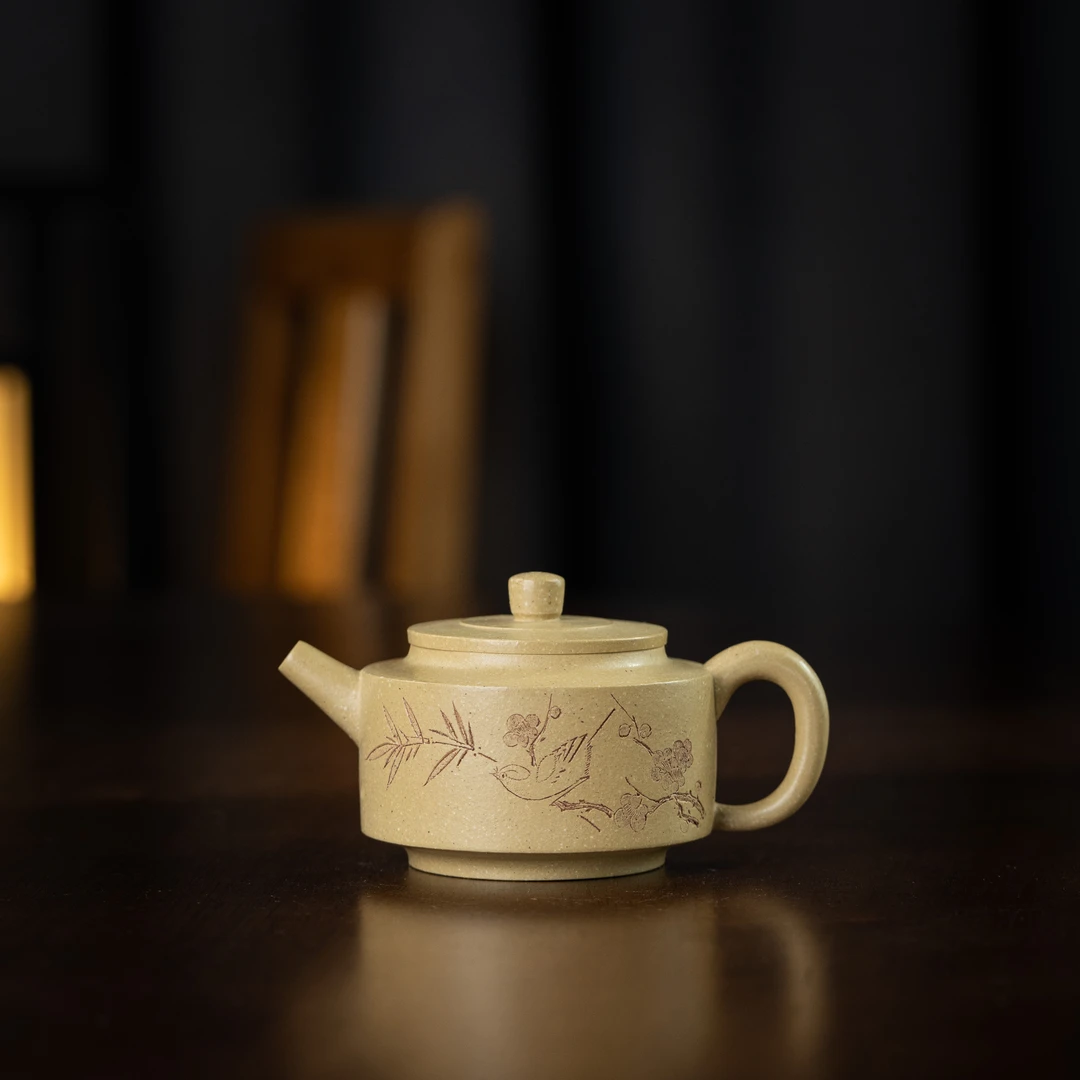 玉柱 本山绿泥180cc家用紫砂壶tt1