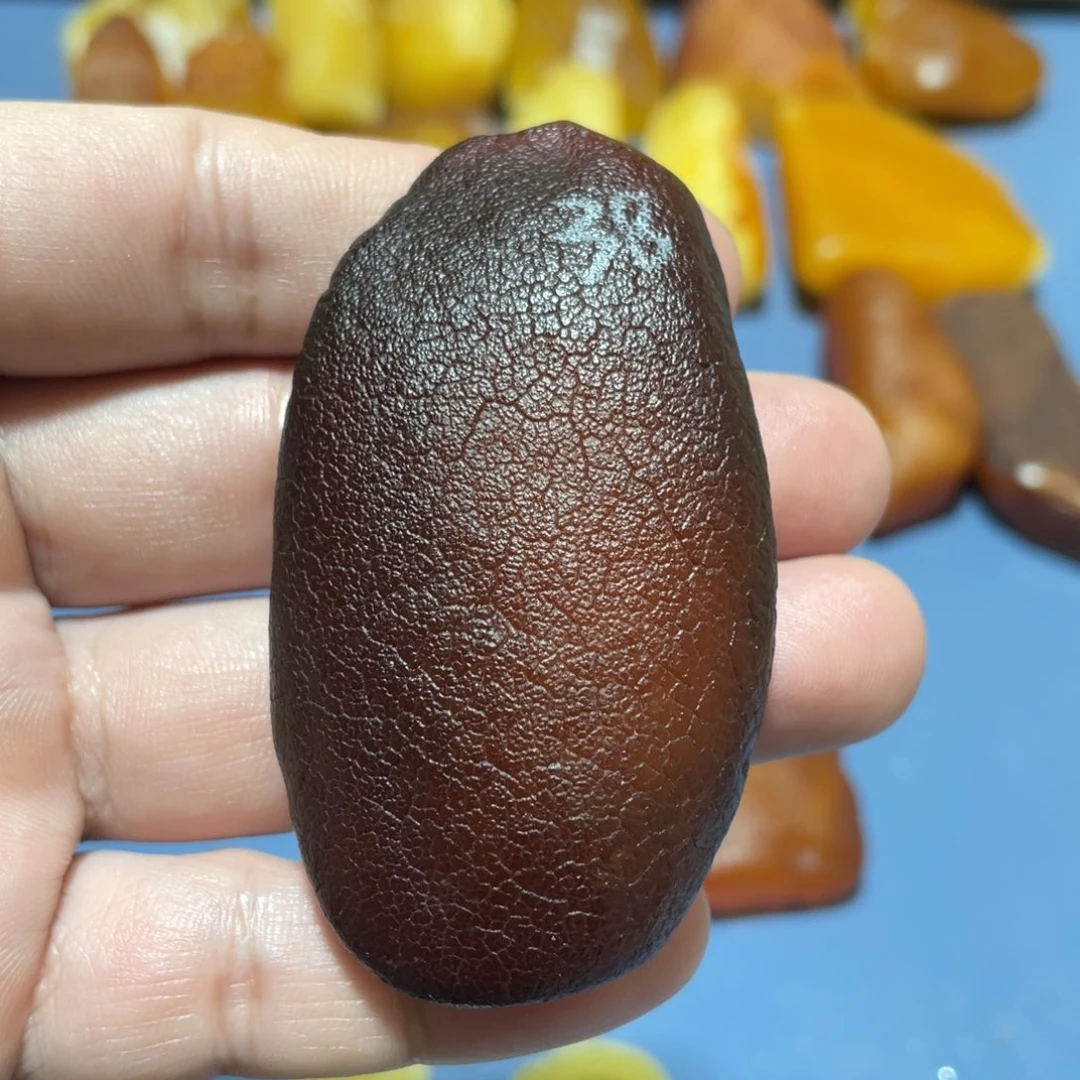 定制蜜蜡未镶嵌全皮吊坠手把