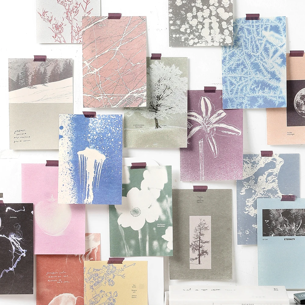 人间万象系列高颜值素材本韩系便签纸ins手帐便签本手账背景纸4款