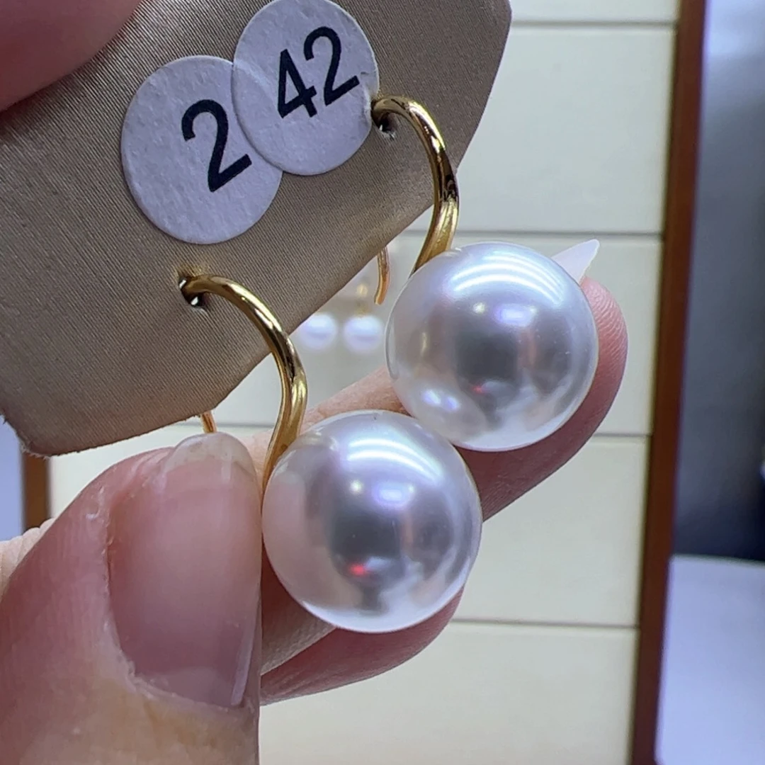 淡水珍珠耳饰银S925镶嵌