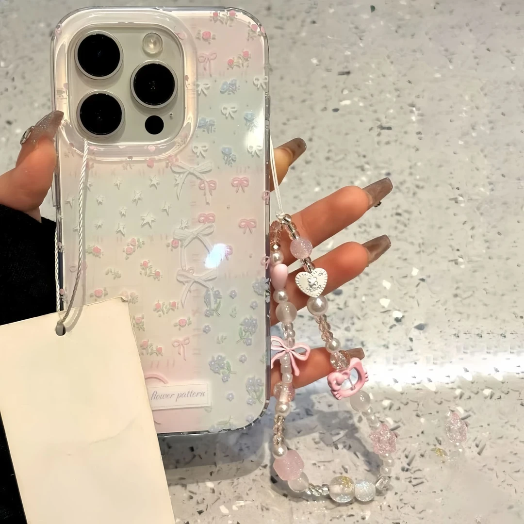 碎花星星适用苹果13手机壳iphone16pro/15/14/小米vivo华为oppo套