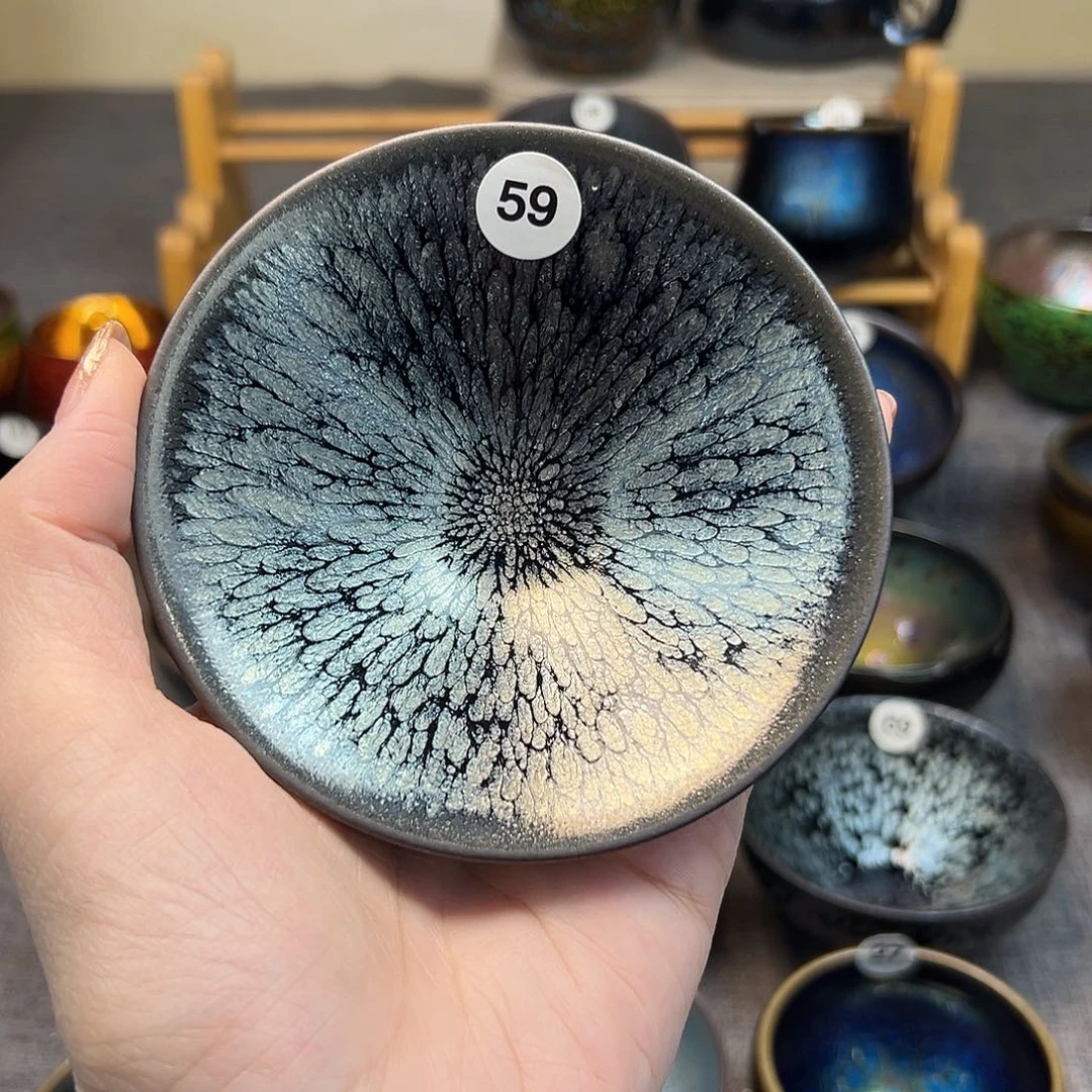 茶盏沉***咪百花蔡斗笠手工