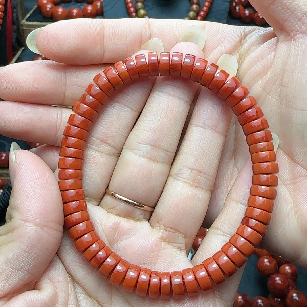 长***安南红玛瑙未镶嵌手串