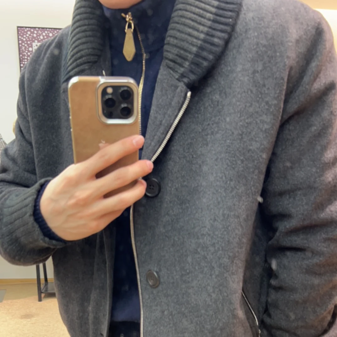 99新 Loro Piana/诺悠翩雅 山羊绒/青稞领/长袖外套/48码