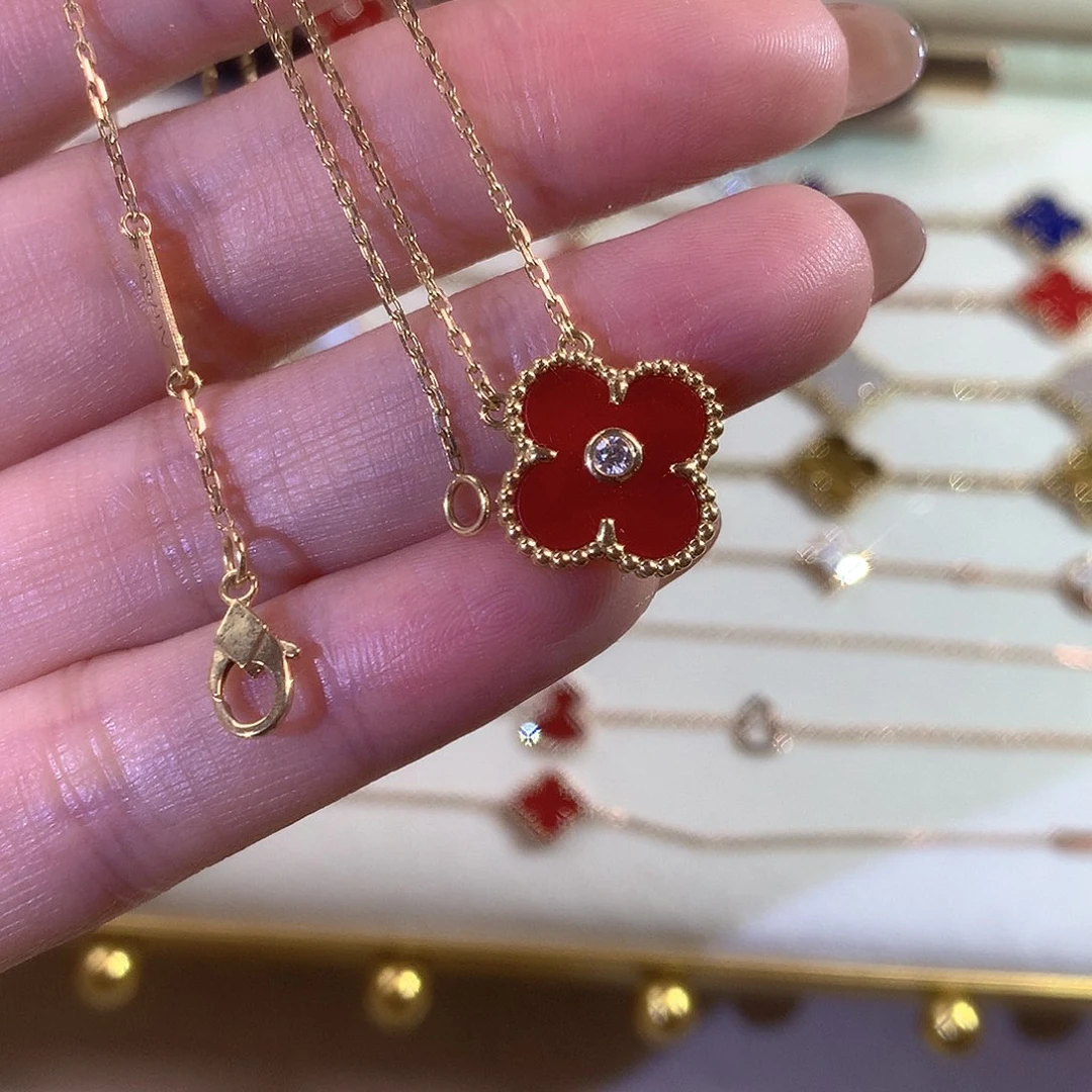 玛瑙/玉髓颈饰18K金镶嵌18k金玛瑙项链