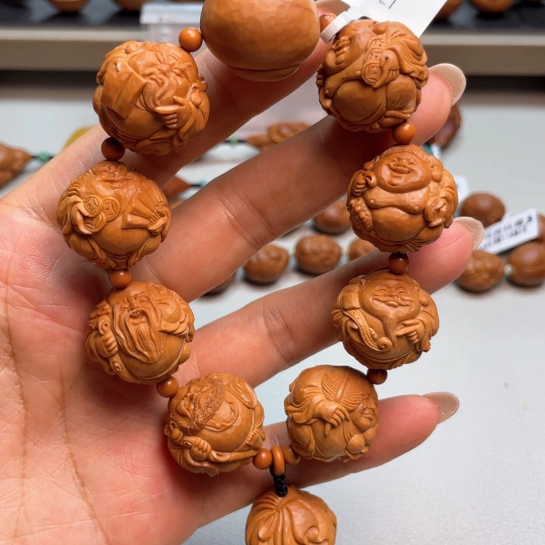 橄榄核吊坠群仙手串