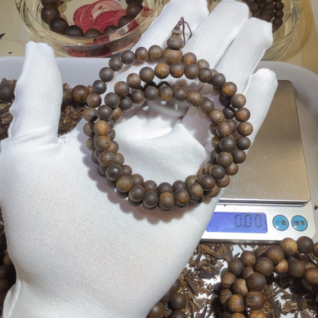 沉香手串圆珠多圈0.7-25