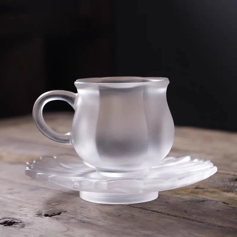 【知己花茶杯】古法琉璃茶具套装西式咖啡杯品杯主人杯茶器伴手礼