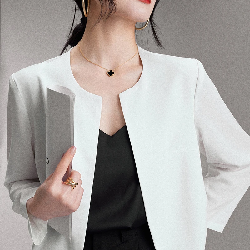 2025早秋新款气质女西装外套时尚百搭休闲春秋长袖宽松设计感030
