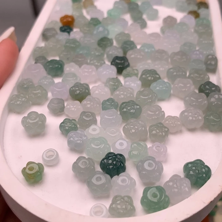 翡翠散珠莲花珠一个可挑