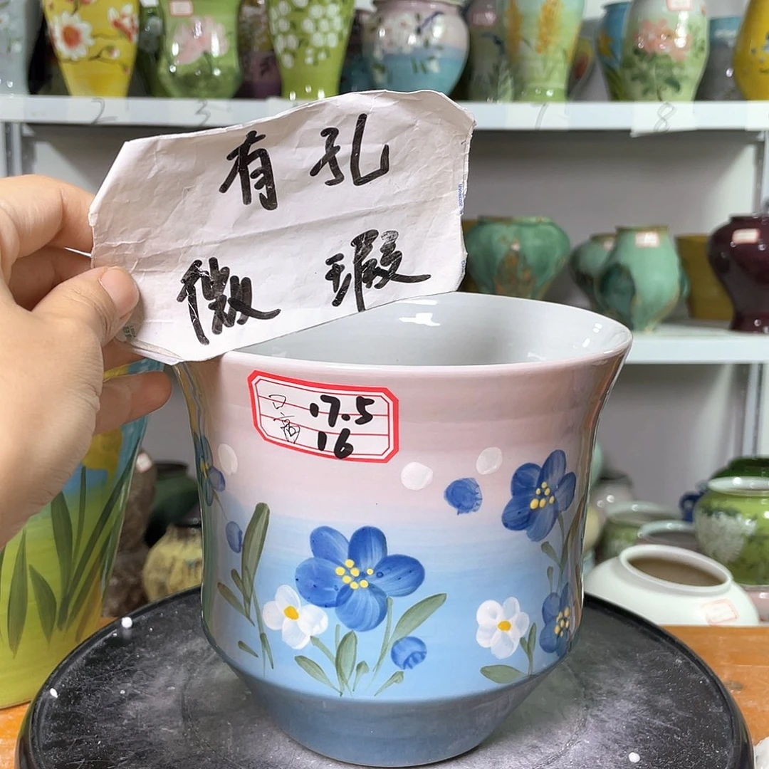 景德镇陶瓷花盆微瑕236