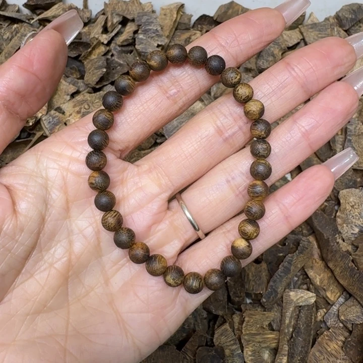 沉香手串時****签绿棋沉浮一条