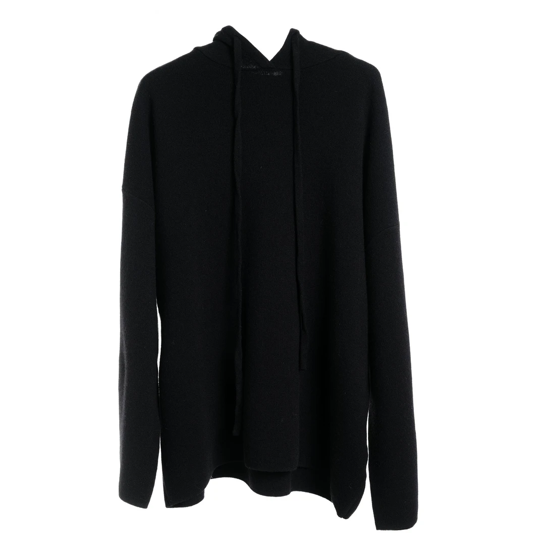 生活主张 Advocatelife简约气质百搭绵羊毛黑色套头毛衫HQ332136