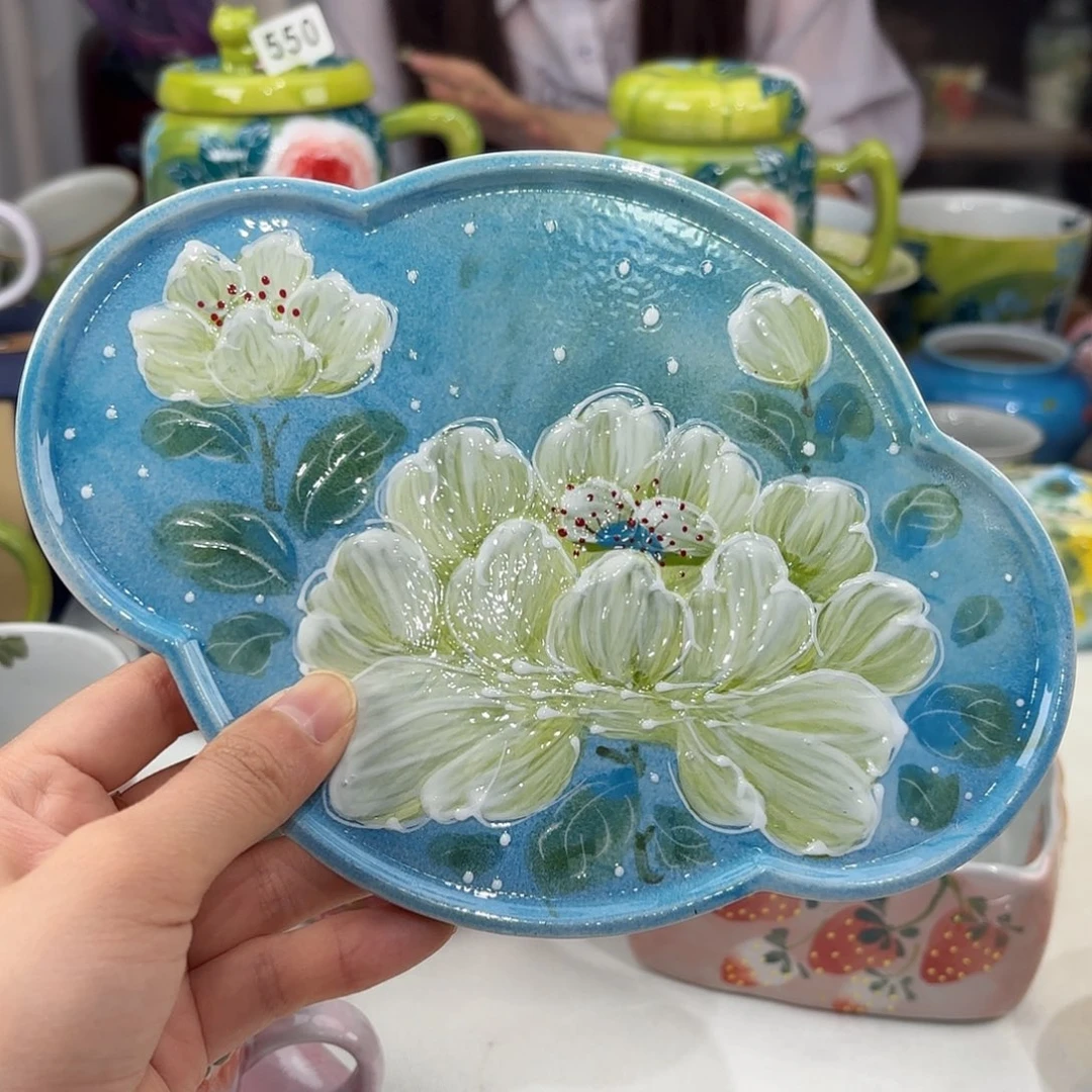 景德镇手绘高温釉下彩陶瓷茶具