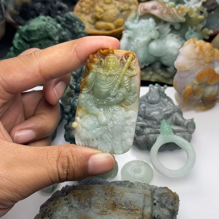 定制翡翠未镶嵌赵公明