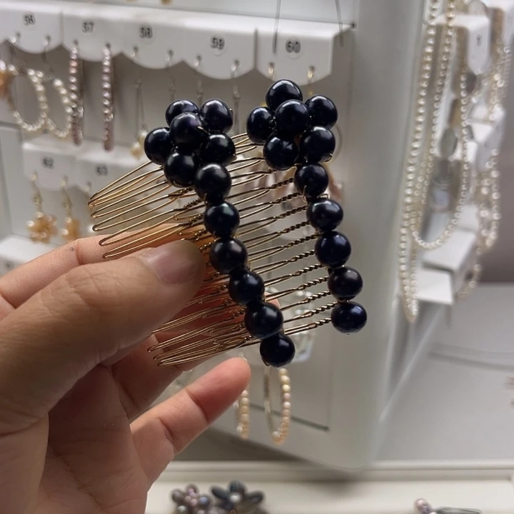 淡水珍珠发饰未镶嵌