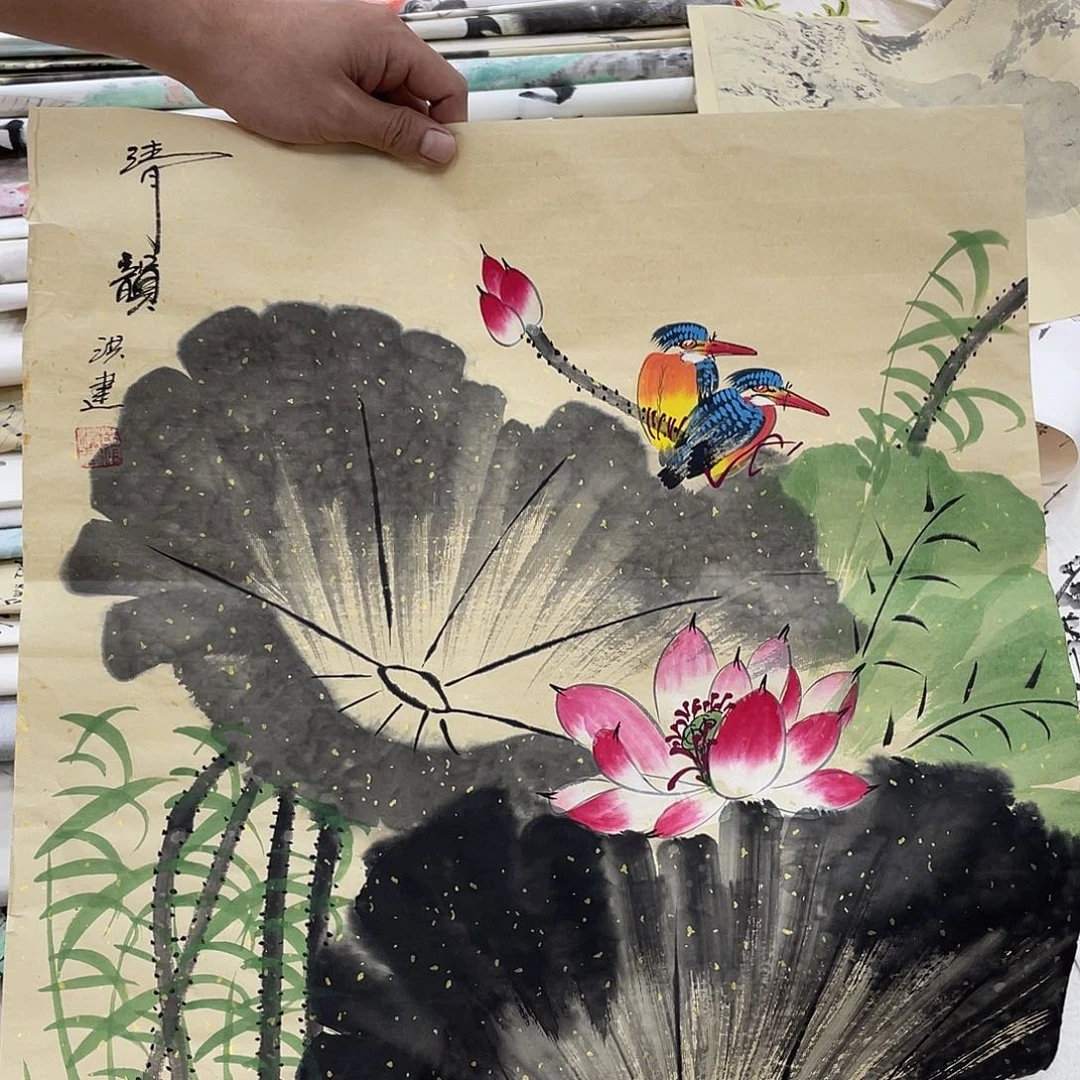 国画纯手绘字画宣纸