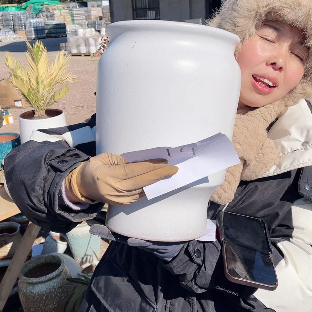 红陶王嫂花盆0128-14