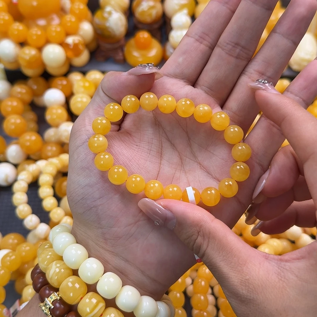 蜜蜡未镶嵌珠宝奇石同料10mm