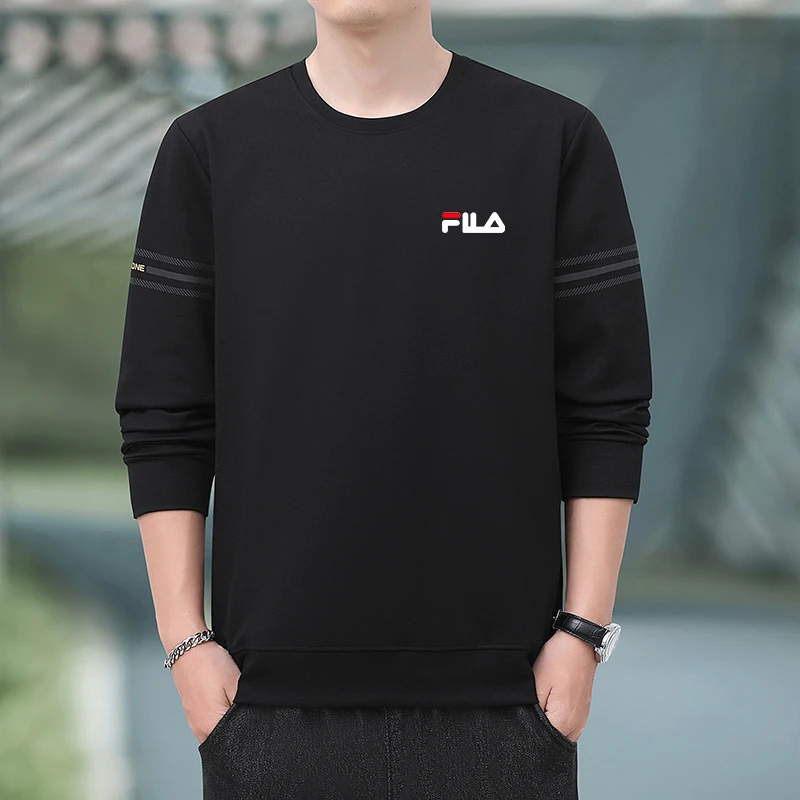 一折专区丨秋冬圆领免烫长袖卫衣上衣打底衫男士男装