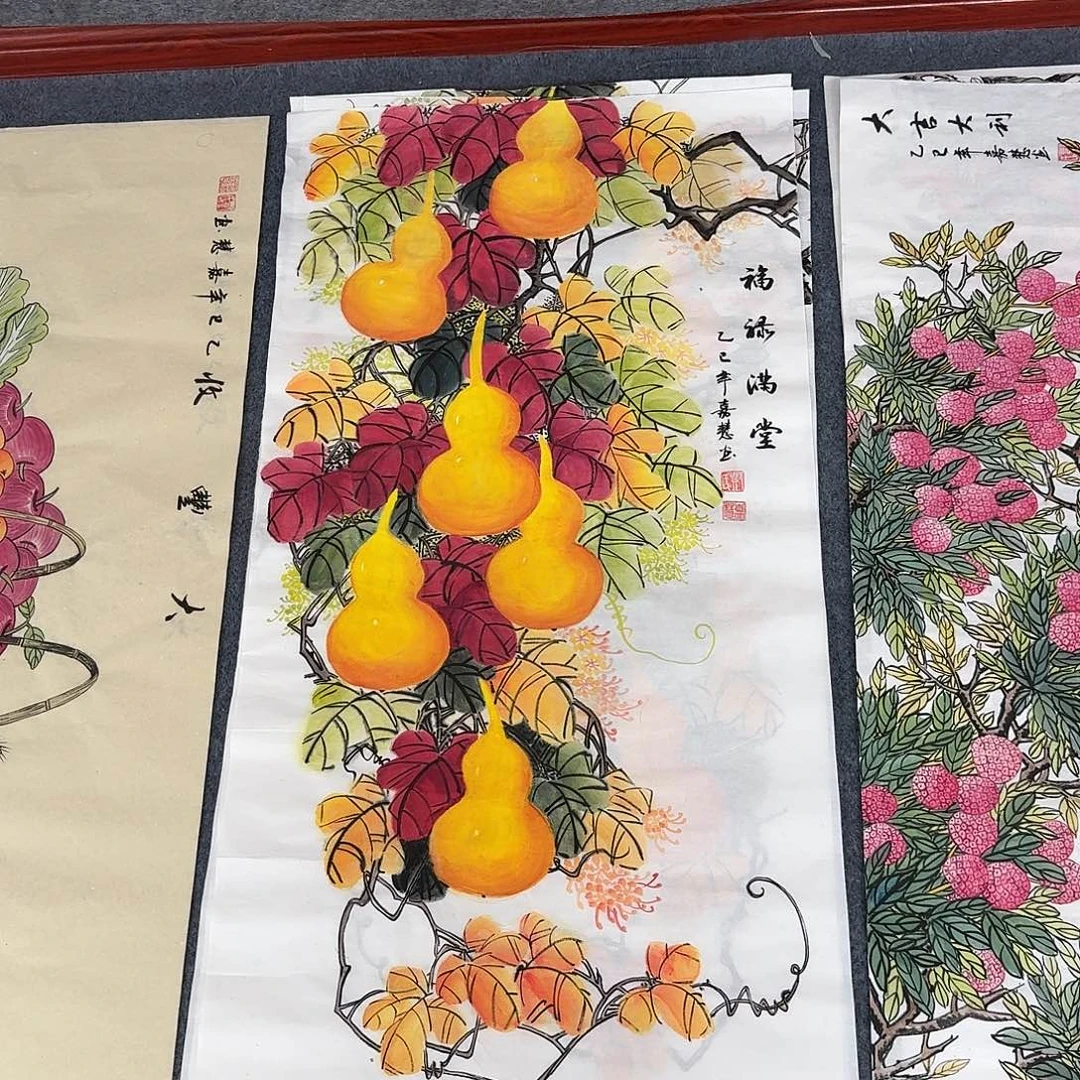 国画三尺尺寸50X100纯手绘作品