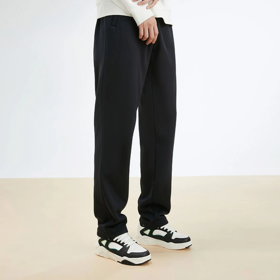 【涵溪专属】H24安踏运动长裤男款休闲卫裤黑色针织透气直筒宽松裤