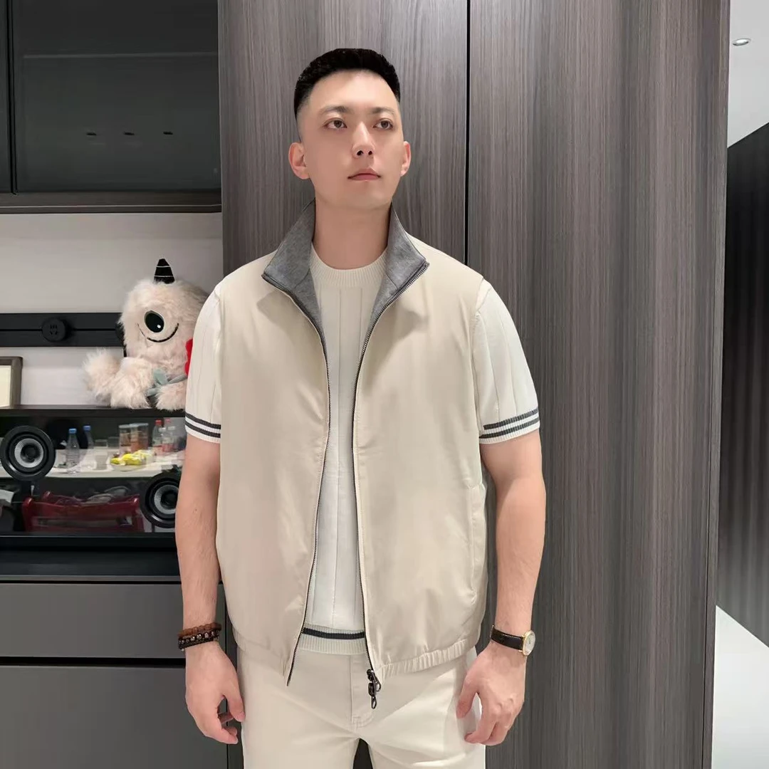 【L*P嵿奢双面穿马甲】25秋季男士高端老钱简约双面穿马甲