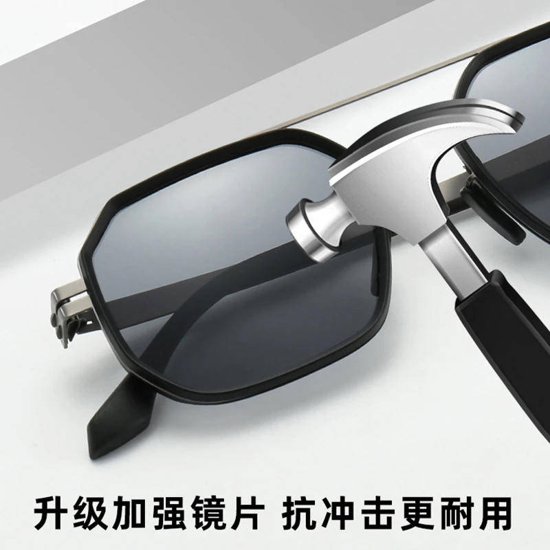 新款潮流太阳镜时尚简约偏光金属大框眼镜女贸易批发