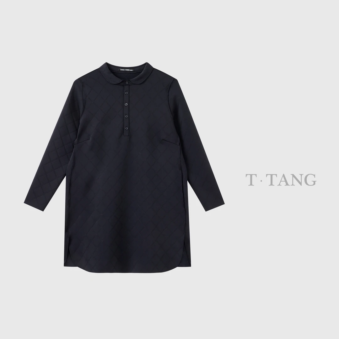 春季潮流设计师宽松街头风秋季POLO领拉链连衣裙长袖【5065】88