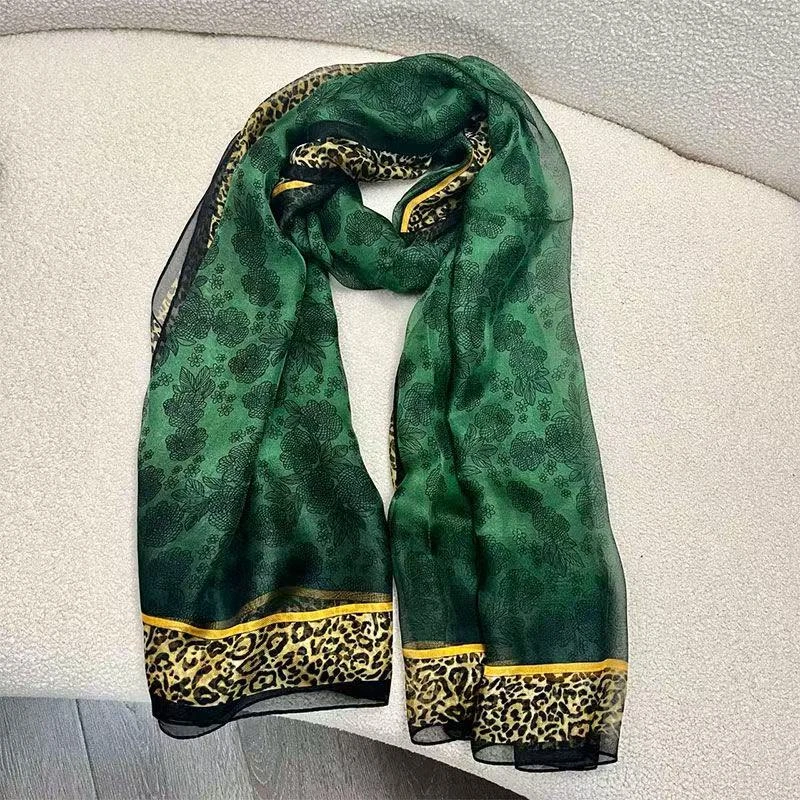 A107【绿野仙踪】云锦纱轻奢高定披肩丝巾130*180