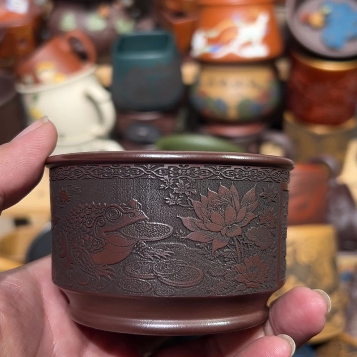 紫砂茶杯宜兴紫砂主人杯