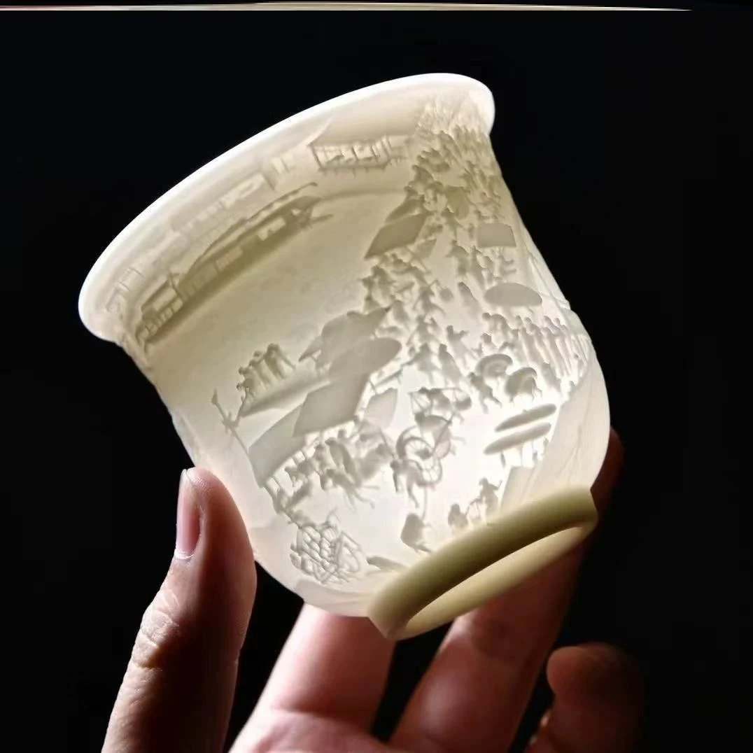 影雕清明上河图主人杯-C952